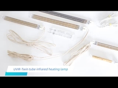 Or enduisant les lampes d'infrarouge jumelles de tube, lampe d'infrarouge de chauffage industrielle d'ondes courtes