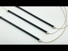 Personnalisation Quartz Chauffage Infrarouge Lampe 220V Simple Tube Longue Onde Noir Tube