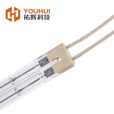 Lampe à infrarouge à tubes jumeaux en quartz transparent 200-6000W 55-575V TC01 Base