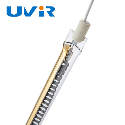 Bon prix Base simple de la lampe R7S d'appareil de chauffage de quartz d'IR de fibre de carbone de tube avec le revêtement d'or en ligne