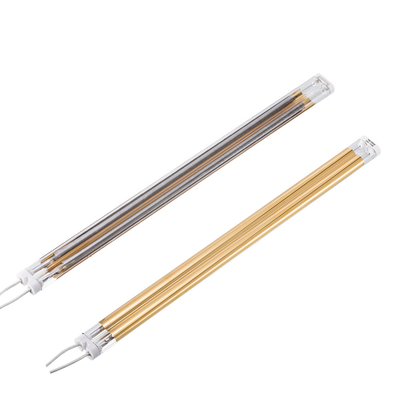 Good price Lampe infrarouge d'onde moyenne de tube jumeau, lampe infrarouge 2550W d'appareil de chauffage d'or en ligne