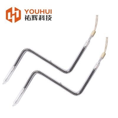 Lampe de chauffage à infrarouge à double tube en fibre de carbone de type Z de 200 à 4000 W avec couleur émettrice claire pour les applications industrielles