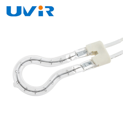 Bon prix appareil de chauffage infrarouge d'halogène de quartz de 500W Ring Infrared Lamps White Reflector pour la production industrielle en ligne