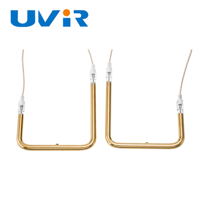 230V 910With vous type pièces d'U de quartz de réflecteur d'or de tube d'élément de chauffe