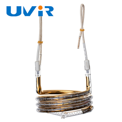 UVIR a adapté le radiateur aux besoins du client enduit 2700w 380v d'or de Ring Shaped Heating Element Tube