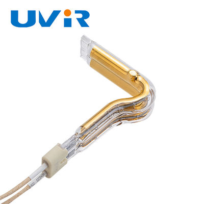 Tubes de chauffage à halogène en or en forme de L 150-6000W Lampe infrarouge industrielle