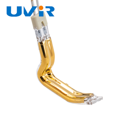 double OEM plaqué par or de chauffage infrarouge en forme de L du tube 150-6000w
