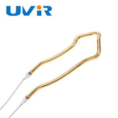 3D a formé la lampe de chaleur infrarouge du tube IR de chauffage d'halogène d'or pour la peinture