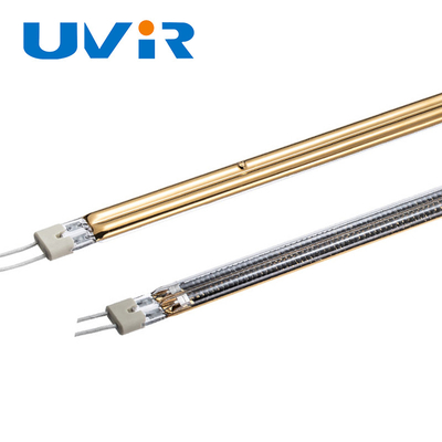 Lampe à Tube Chauffante Infrarouge à Moitié Doré à Onde Moyenne en Carbone
