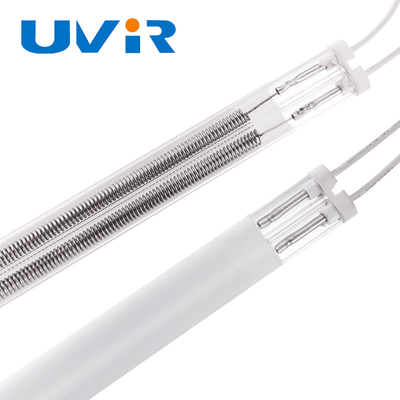 Bon prix Lampe infrarouge à ondes moyennes à double tube de 4000W, revêtement blanc, 400V en ligne