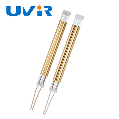 Double lampe infrarouge plaquée par or professionnel TMG 230V 2000W de vague moyenne de tube