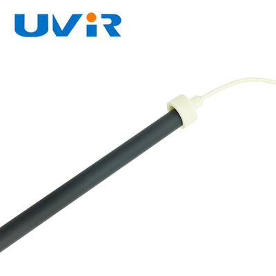 Personnalisation Quartz Chauffage Infrarouge Lampe 220V Simple Tube Longue Onde Noir Tube
