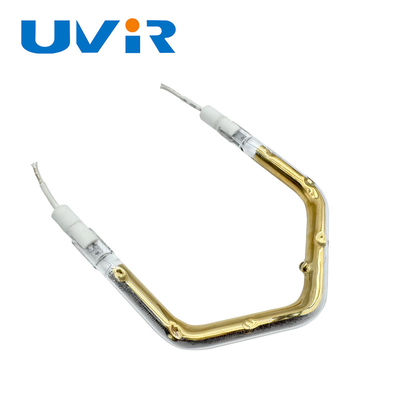 Tuyaux de lampes à filaments octogonaux infrarouges plaqués or