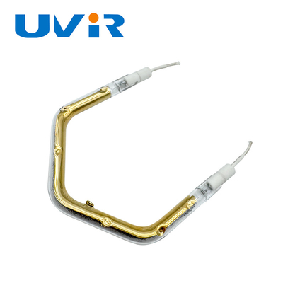 Tuyau à un seul élément chauffant infrarouge Semi-or-plaqué en or revêtu sur mesure 150-6000W