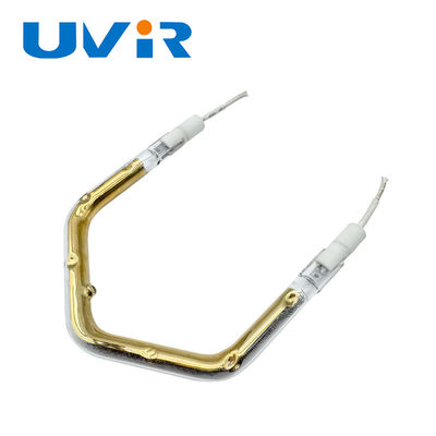 Tubes polyvalentes de chauffage infrarouge 150-6000W avec tension 45-480V et réflecteur doré pour les processus industriels