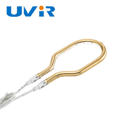 200-6000W Power Ring Quartz Lampes infrarouges avec des accessoires de chauffage à tubes simples enduits d'or personnalisés
