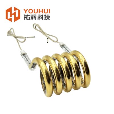 24-575V Voltage 39-600mm Outside Diameter 1100-2600℃ Filament Temperature Ring Infrared Lamp Circular Infrared Heater Tube