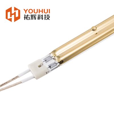 qualité Lampe infrarouge à tubes jumeaux de 3000 W avec tube de verre au quartz et revêtement en or pour le chauffage industriel Usine