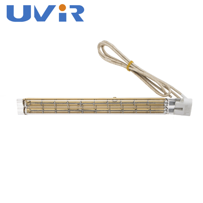 Appareils de chauffage infrarouges de tube jumeau d'or d'ondes courtes 115V 600W pour la peinture