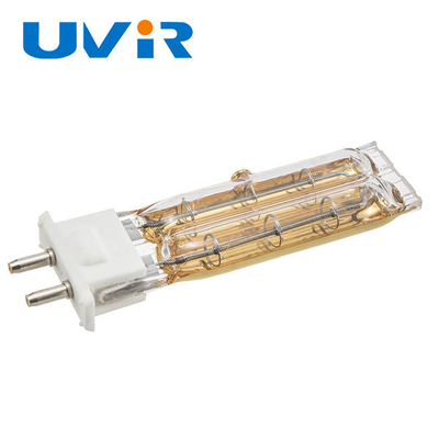 Lampe de chauffage de quartz de TC04 11x23, réflecteur de revêtement d'or de lampe jumelle de tube