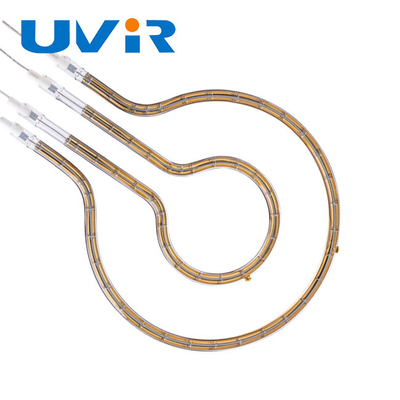 Bon prix Tube chauffant infrarouge quartz réflecteur or 100-7600W Lampe infrarouge annulaire en ligne