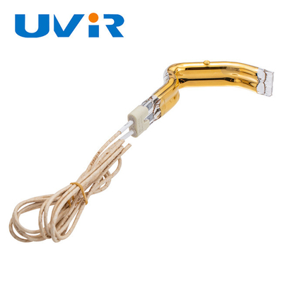 Lampe à chauffage infrarouge à filaments de tungstène à tube de quartz de type L Lampe IR à ondes courtes à tube jumeau