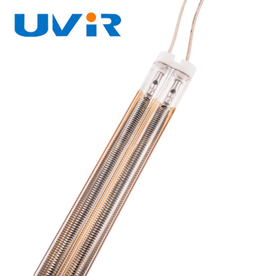 Good price Tube chauffant plaqué or à lumière infrarouge droite à onde moyenne 2500w 415v en ligne