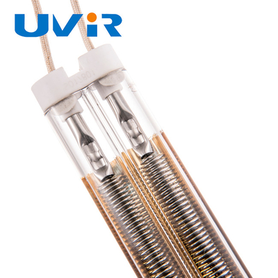 Good price Lampe infrarouge de tube d'appareil de chauffage de revêtement d'or 415V plaquée par or semi droite en ligne